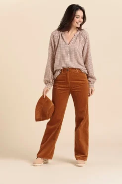 Femme Mat de Misaine Blouse à carreaux CALGARY