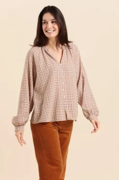 Femme Mat de Misaine Blouse à carreaux CALGARY
