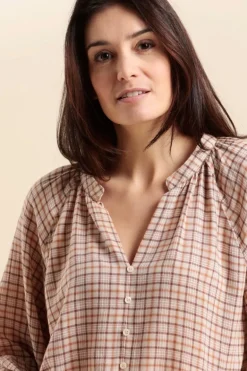 Femme Mat de Misaine Blouse à carreaux CALGARY