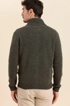 Homme Mat de Misaine Cardigan zippé avec laine moulinée TANDEM