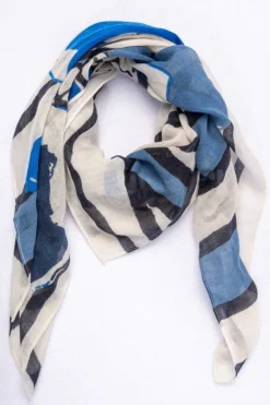 Femme Mat de Misaine carré en laine imprimé flowers