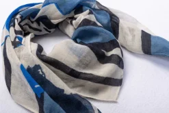 Femme Mat de Misaine carré en laine imprimé flowers