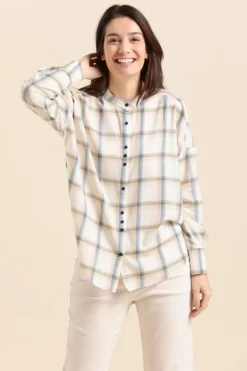 Femme Mat de Misaine chemise CADENE à carreaux en coton/viscose