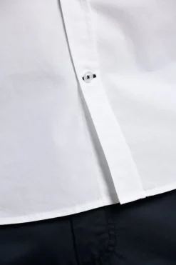 Homme Mat de Misaine Chemise CARGUE coupe droite en coton