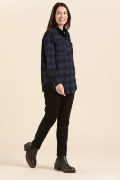 Femme Mat de Misaine chemise CLUSAZ à carreaux en flanelle