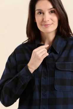Femme Mat de Misaine chemise CLUSAZ à carreaux en flanelle