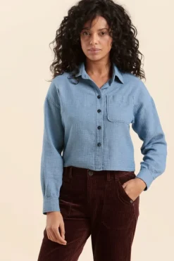 Femme Mat de Misaine chemise courte CORVETTE avec dos boutonné