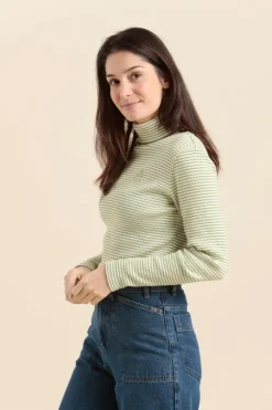 Femme Mat de Misaine col roulé rayé MARCEL en coton