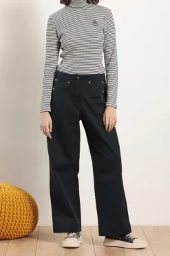 Femme Mat de Misaine col roulé rayé MARCEL en coton