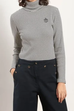 Femme Mat de Misaine col roulé rayé MARCEL en coton