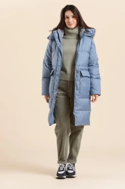 Femme Mat de Misaine doudoune longue avec capuche FLOCON