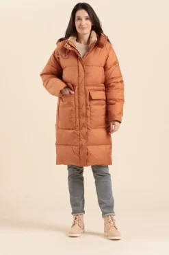 Femme Mat de Misaine doudoune longue avec capuche FLOCON