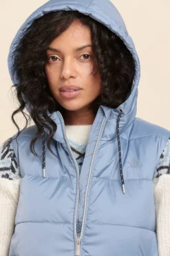 Femme Mat de Misaine doudoune sans manches FLIGA à capuche