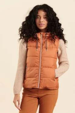 Femme Mat de Misaine doudoune sans manches FLIGA à capuche