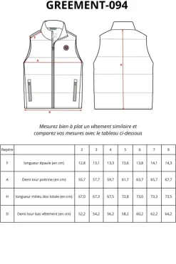 Homme Mat de Misaine Doudoune sans manches GREEMENT