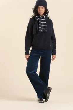 Femme Mat de Misaine echarpe rayée