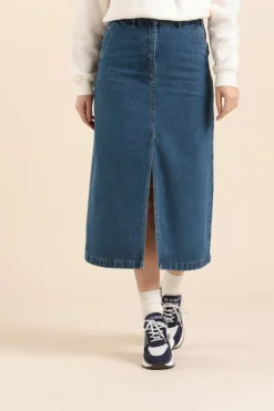 Femme Mat de Misaine jupe longue JASPER en jeans