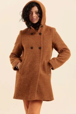 Femme Mat de Misaine manteau à capuche FROSON en lainage mousseux