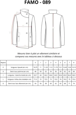 Femme Mat de Misaine manteau court FAMO