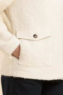 Femme Mat de Misaine manteau court FLAQUE en lainage