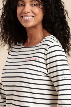 Femme Mat de Misaine mariniere avec broderie coeur