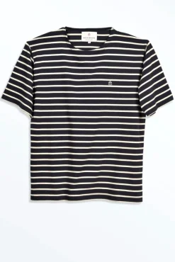 Homme Mat de Misaine Marinière à manches courtes en coton bio