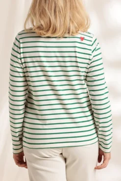 Femme Mat de Misaine Marinière brodée en coton bio