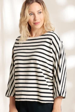 Femme Mat de Misaine Marinière cardigan MACOUBA en coton bio