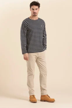 Homme Mat de Misaine marinière en coton léger bio VENTOUEST