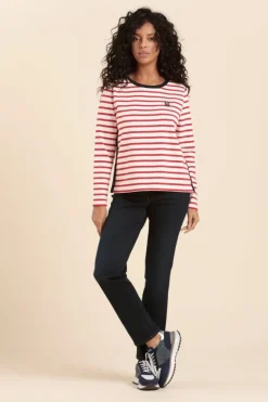 Femme Mat de Misaine Marinière MYRA avec bande boutonnée côtés en coton bio