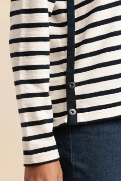 Femme Mat de Misaine Marinière MYRA avec bande boutonnée côtés en coton bio