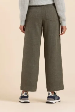 Femme Mat de Misaine pantalon large POUPE en flanelle