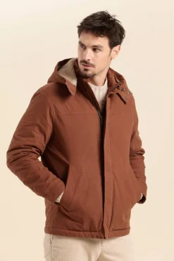 Homme Mat de Misaine parka courte HACADIEN déperlante à capuche