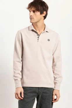 Homme Mat de Misaine polo MAGENTA avec détails rayés