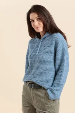 Femme Mat de Misaine pull à capuche TANGAGE en laine
