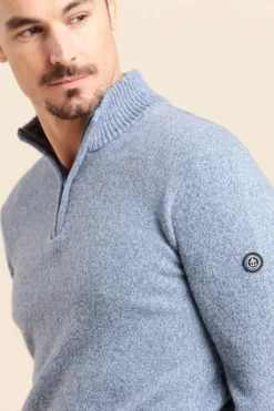 Homme Mat de Misaine pull col zippé TANDEM