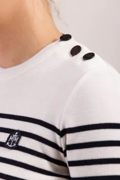 Femme Mat de Misaine Pull marin rayé femme x Royal Mer