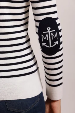 Femme Mat de Misaine Pull marin rayé femme x Royal Mer