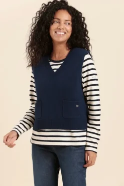 Femme Mat de Misaine pull sans manches TIKSI laine