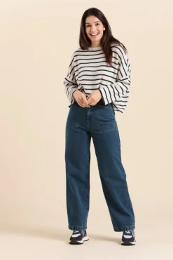 Femme Mat de Misaine pull TAKI oversize à rayures