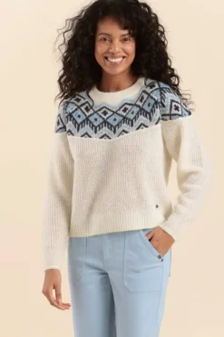 Femme Mat de Misaine pull TOPAZE imprimé Jacquard