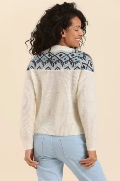 Femme Mat de Misaine pull TOPAZE imprimé Jacquard