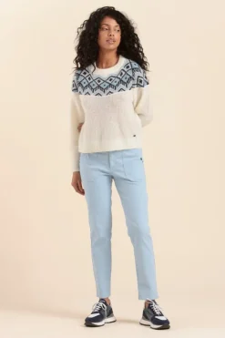 Femme Mat de Misaine pull TOPAZE imprimé Jacquard