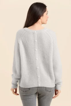Femme Mat de Misaine pull TOPAZO avec dos boutonné
