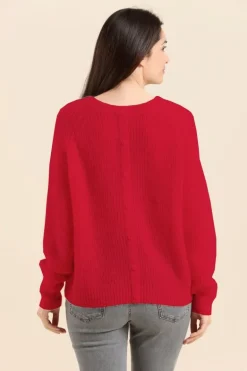 Femme Mat de Misaine pull TOPAZO avec dos boutonné