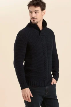 Homme Mat de Misaine Pull torsadé TANKER