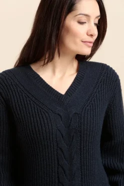 Femme Mat de Misaine Pull torsadé TRESSE