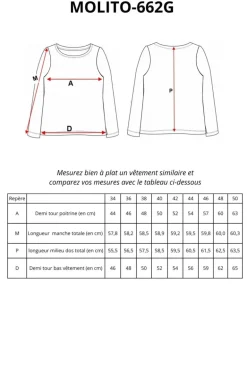 Femme Mat de Misaine tee-shirt MOLITO motif algues