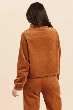 Femme Mat de Misaine veste courte en velours VINTA